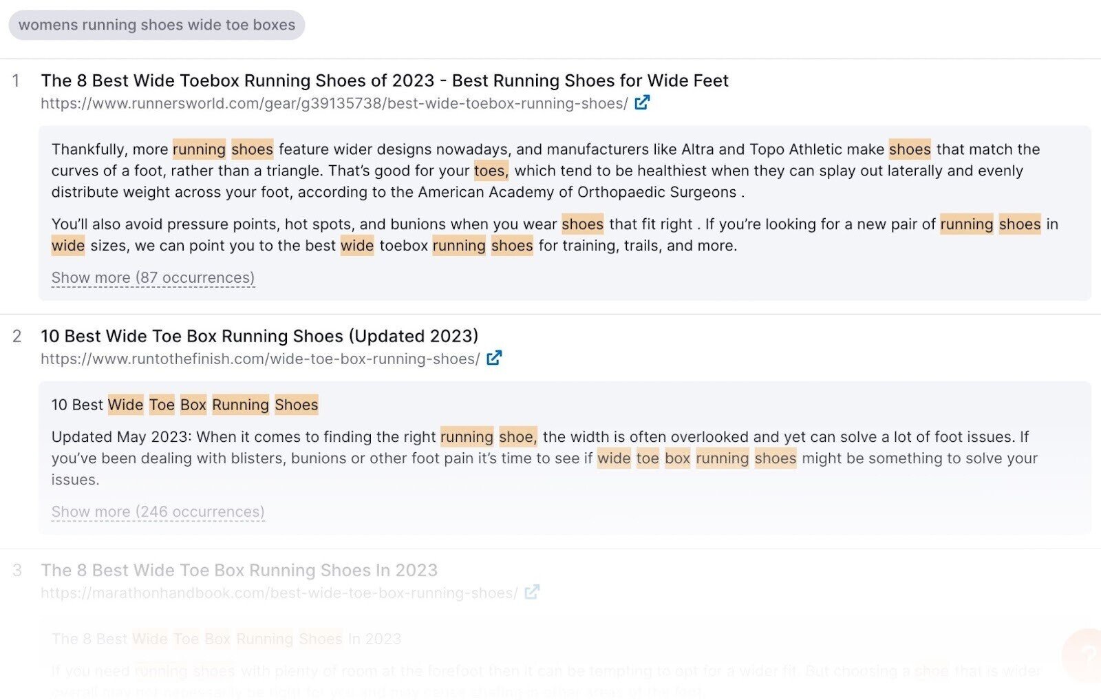 How competitors are using "women&rsquo;s running shoes wide toe boxes"
