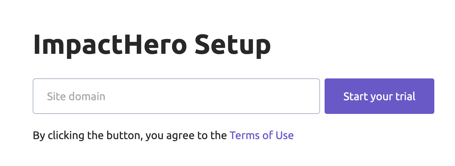 Semrush&rsquo;s ImpactHero tool setup