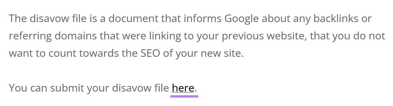 example of blog post sentence with anchor text &ldquo;here"
