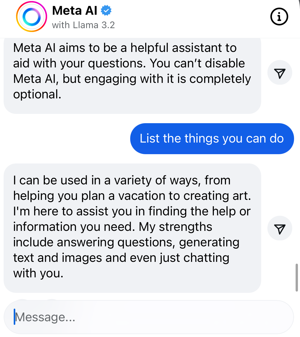 Meta AI Instagram