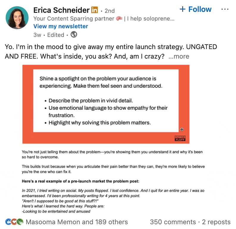 Thought leadership example: Erica Schneider