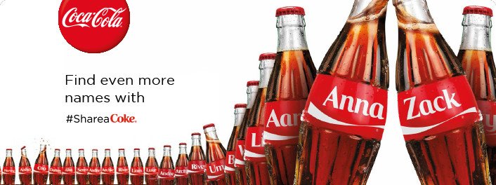Coca Cola's &ldquo;Share a Coke&rdquo; header