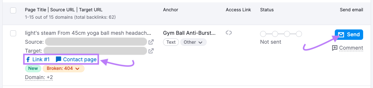 &ldquo;Send&rdquo; button highlighted in the right corner