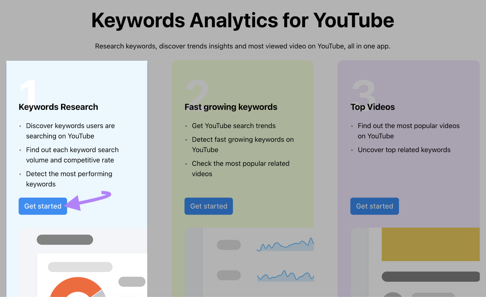 &ldquo;Keyword Research&rdquo; option selected in Keyword Analytics for YouTube