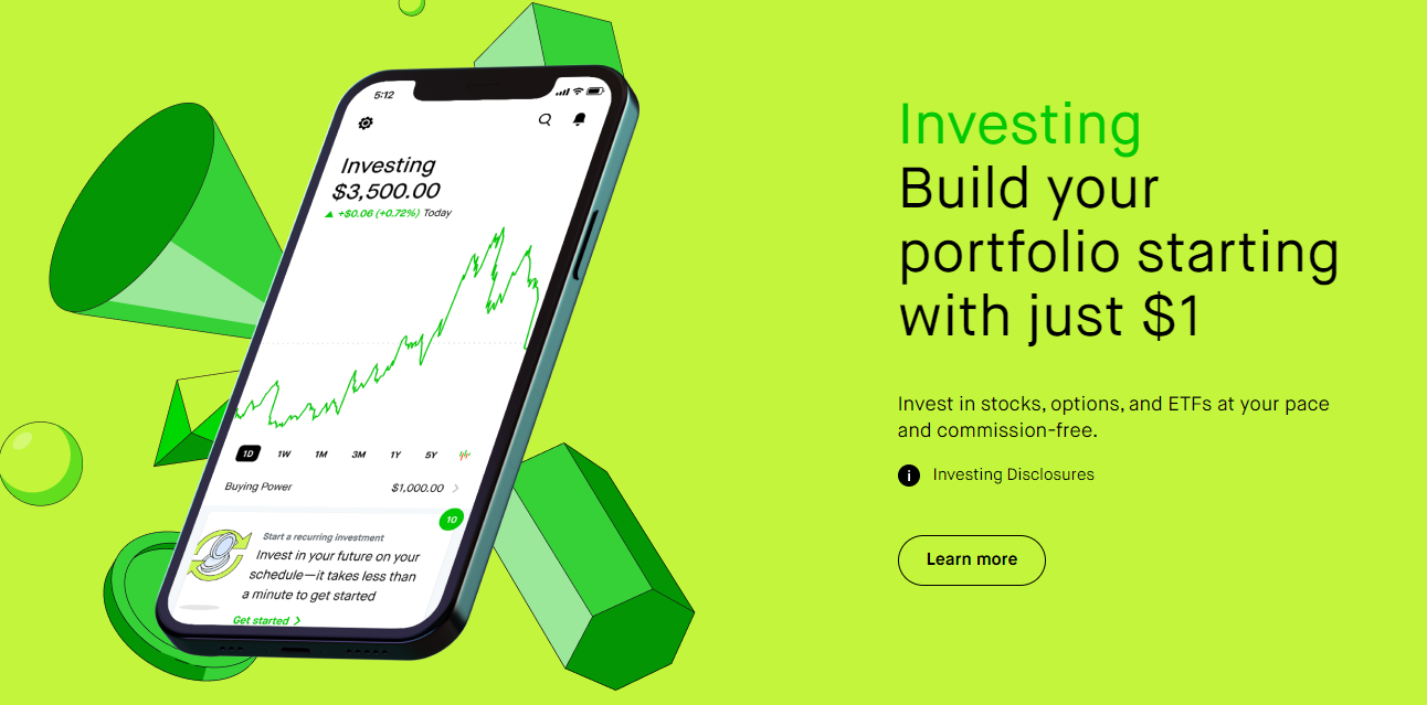 Robinhood&rsquo;s&nbsp;landing page UVP