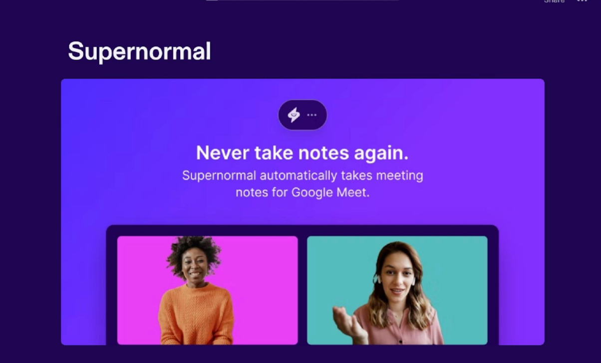Supernormal pitch deck statement slide.
