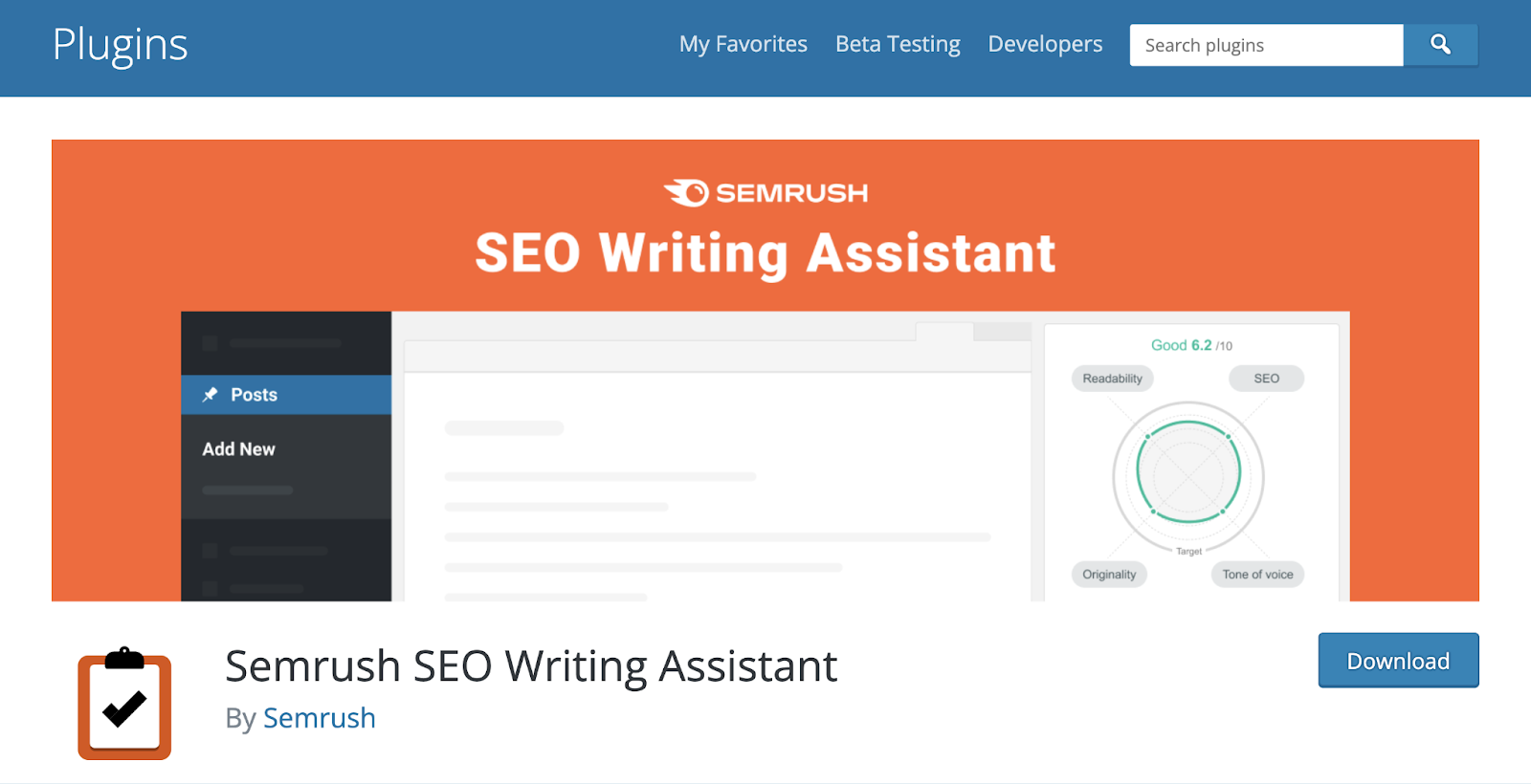 Semrush&rsquo;s SEO Writing Assistant plugin