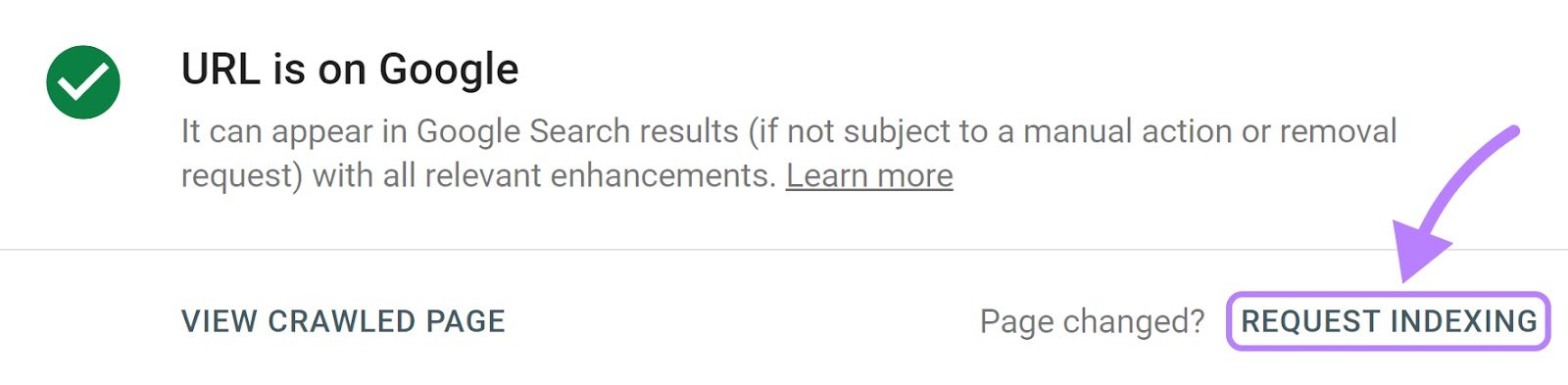 "Request Indexing&rdquo; in Google Search Console