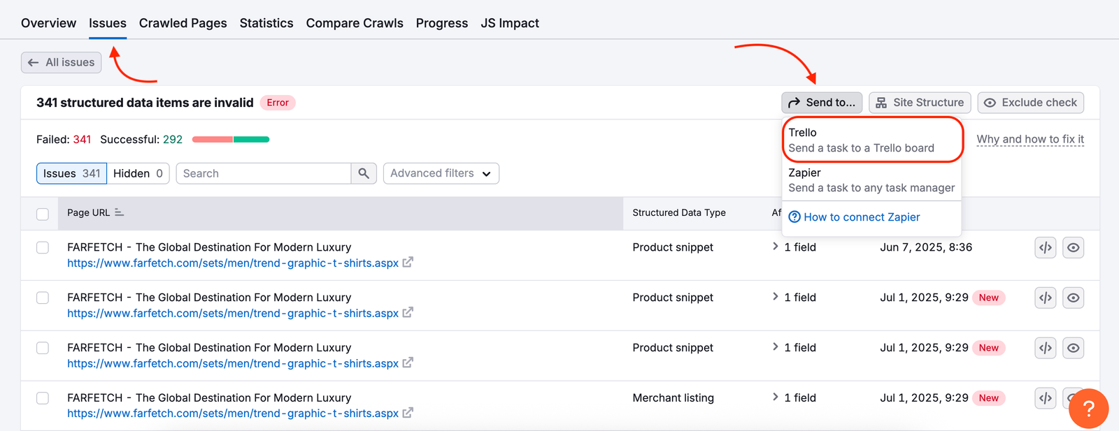 Trello and Semrush Integrations image 2